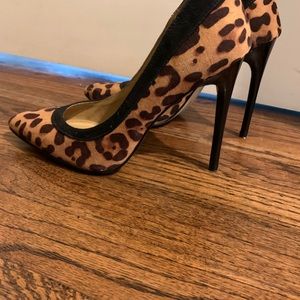 ASOS heels animal print suede